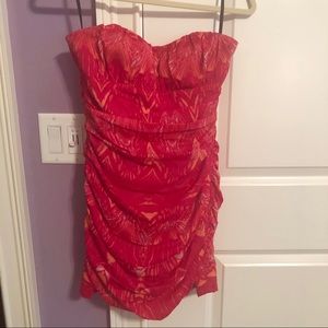 bebe strapless dress